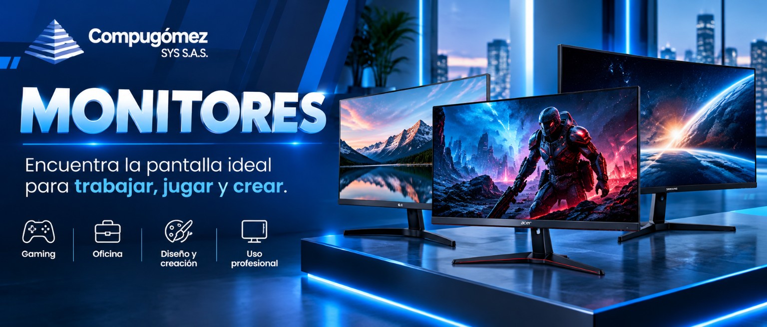 Monitores: encuentra la pantalla ideal para trabajar, jugar y crear.